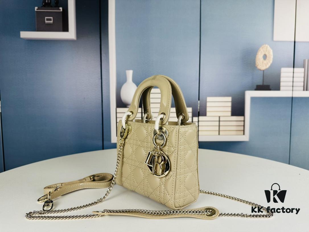 Lady Dior Small Three-Compartment Handbag with Silk Scarf