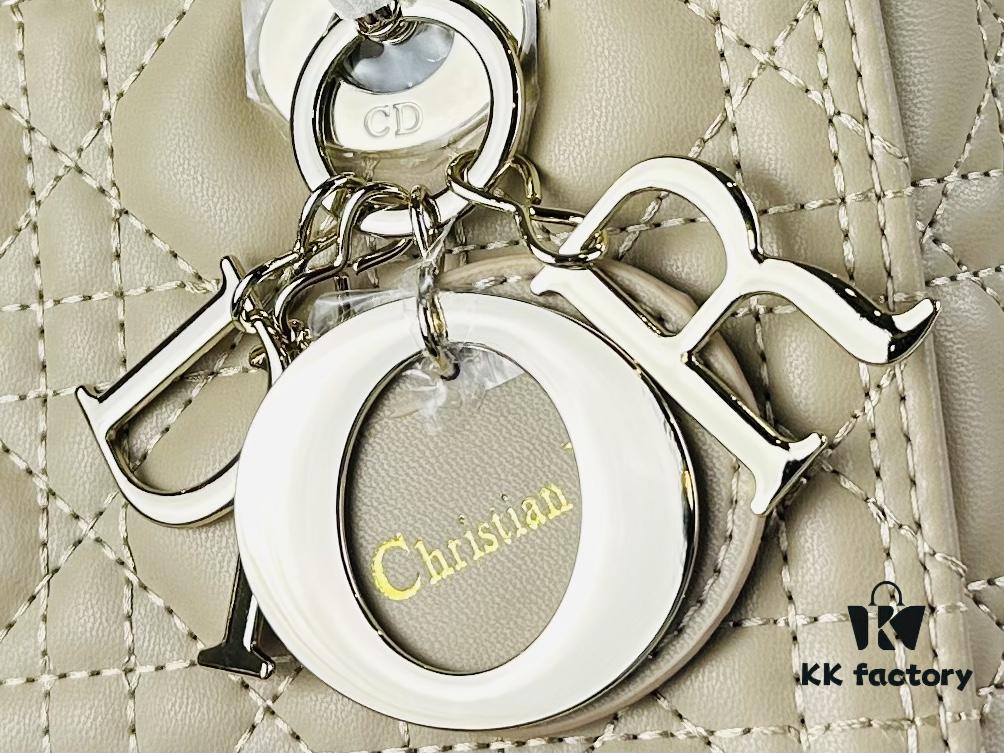 Lady Dior Small Three-Compartment Handbag with Silk Scarf