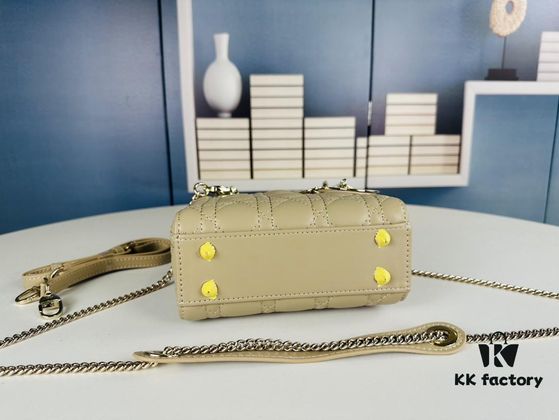 Lady Dior Small Three-Compartment Handbag with Silk Scarf