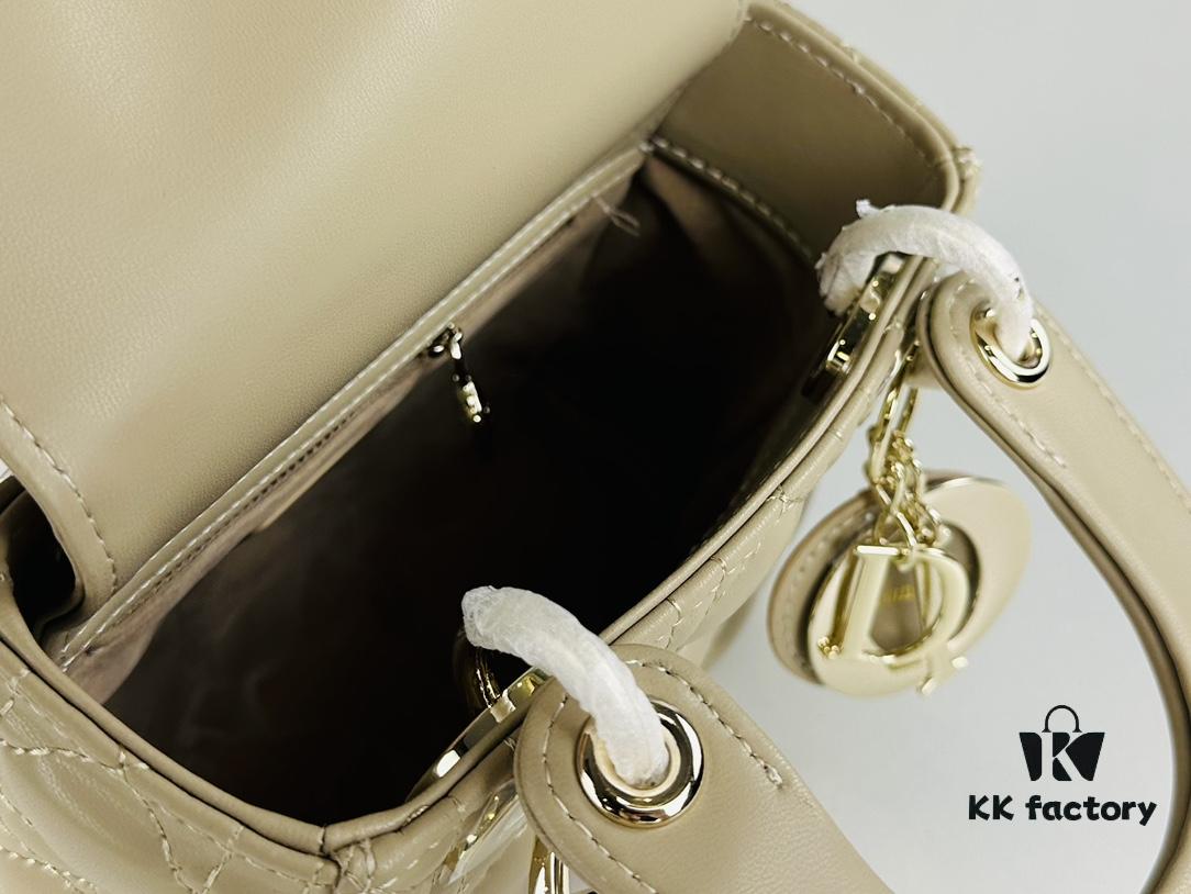 Lady Dior Small Three-Compartment Handbag with Silk Scarf