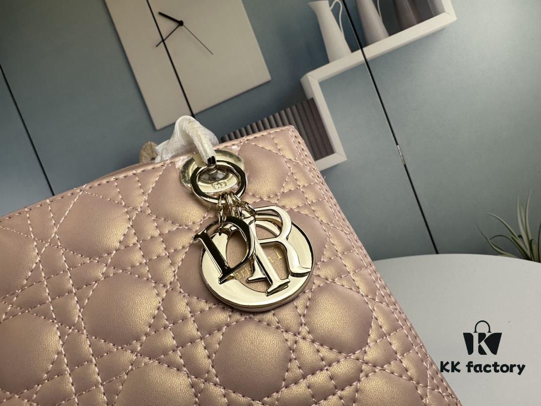 Large Lady Dior Handbag with Silk Scarf