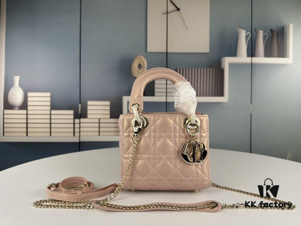 Lady Dior Small Three-Compartment Handbag with Silk Scarf