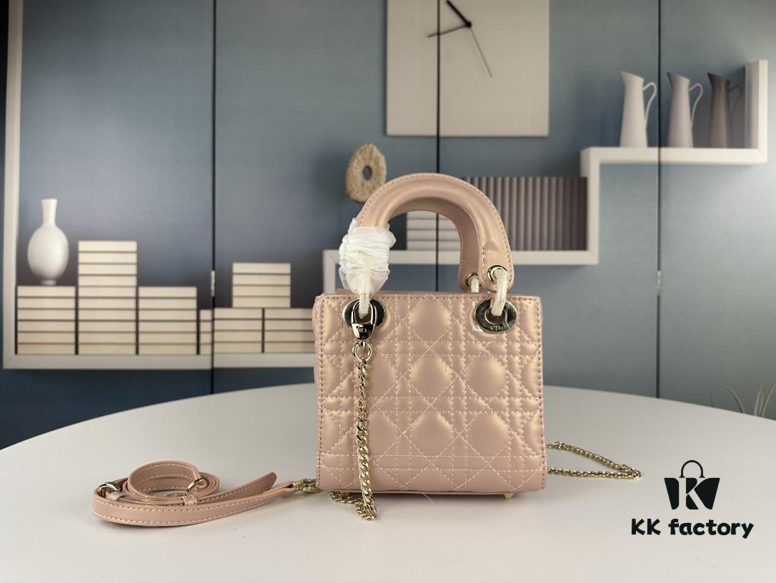 Lady Dior Small Three-Compartment Handbag with Silk Scarf