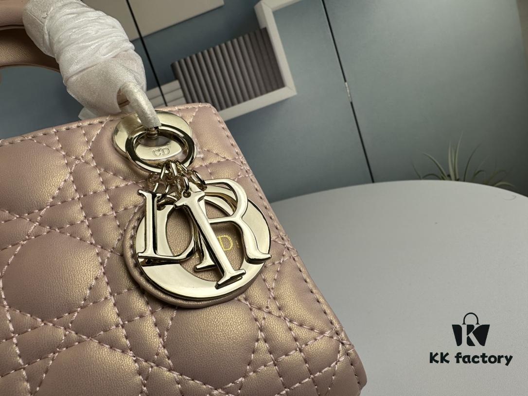 Lady Dior Small Three-Compartment Handbag with Silk Scarf