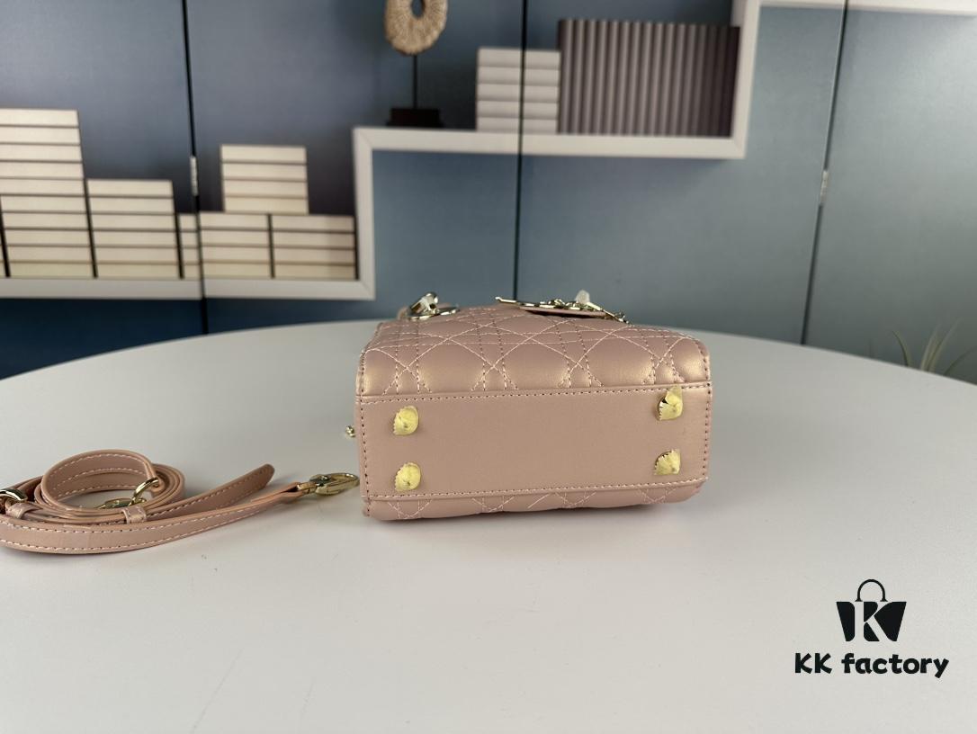 Lady Dior Small Three-Compartment Handbag with Silk Scarf