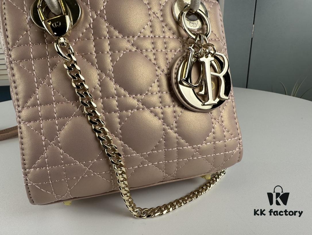 Lady Dior Small Three-Compartment Handbag with Silk Scarf