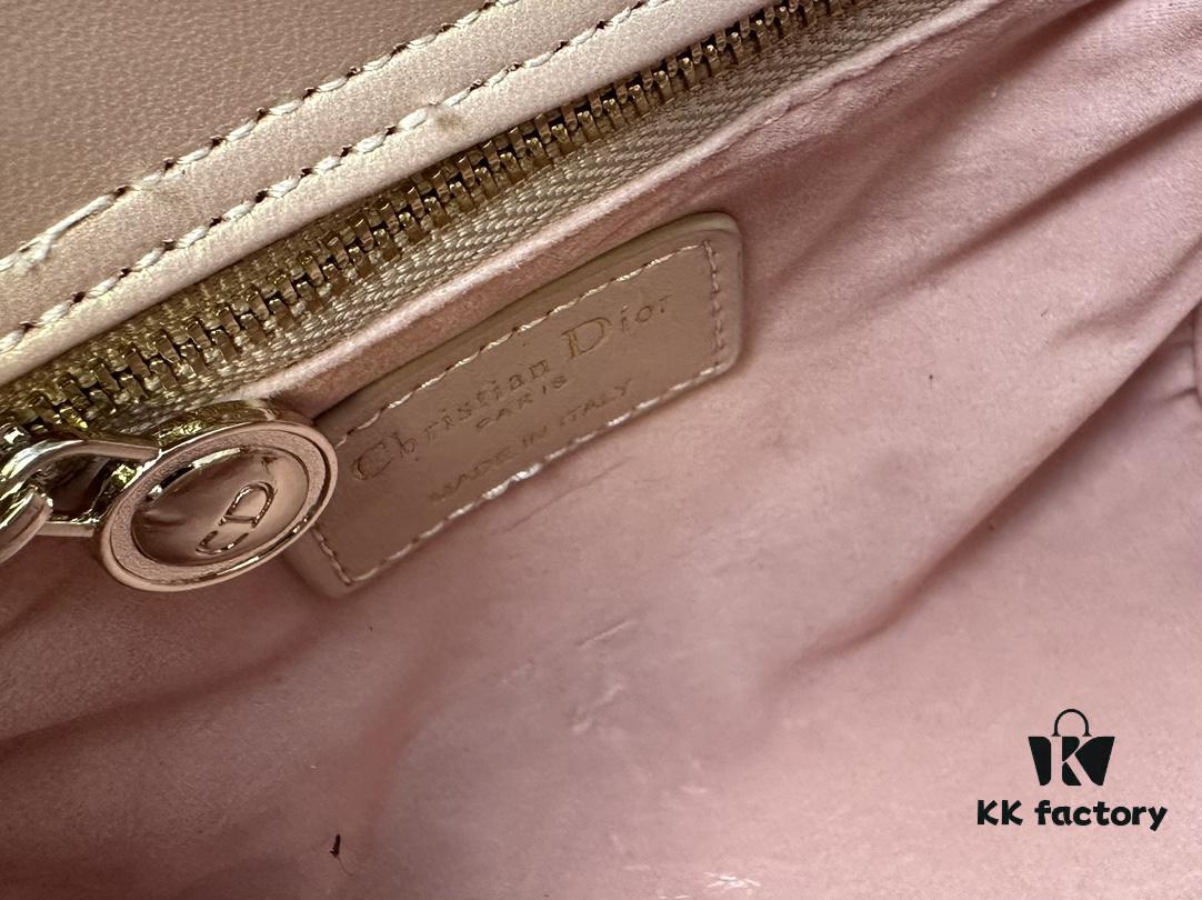 Lady Dior Small Three-Compartment Handbag with Silk Scarf