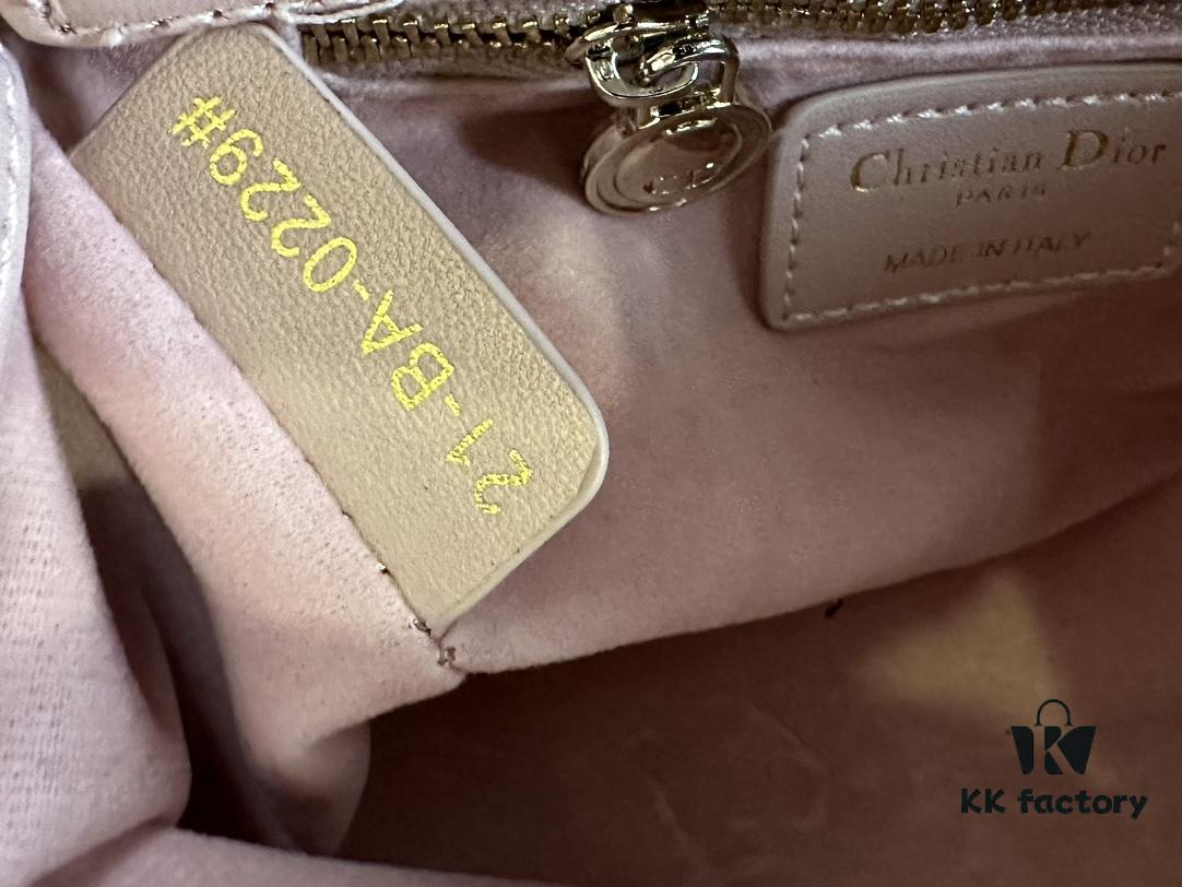 Lady Dior Small Three-Compartment Handbag with Silk Scarf