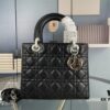 Large Lady Dior Handbag with Silk Scarf, Quilted Cannage Pattern Inspired by Napoleon III Chairs