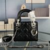 Lady Dior Small Three-Compartment Handbag with Silk Scarf