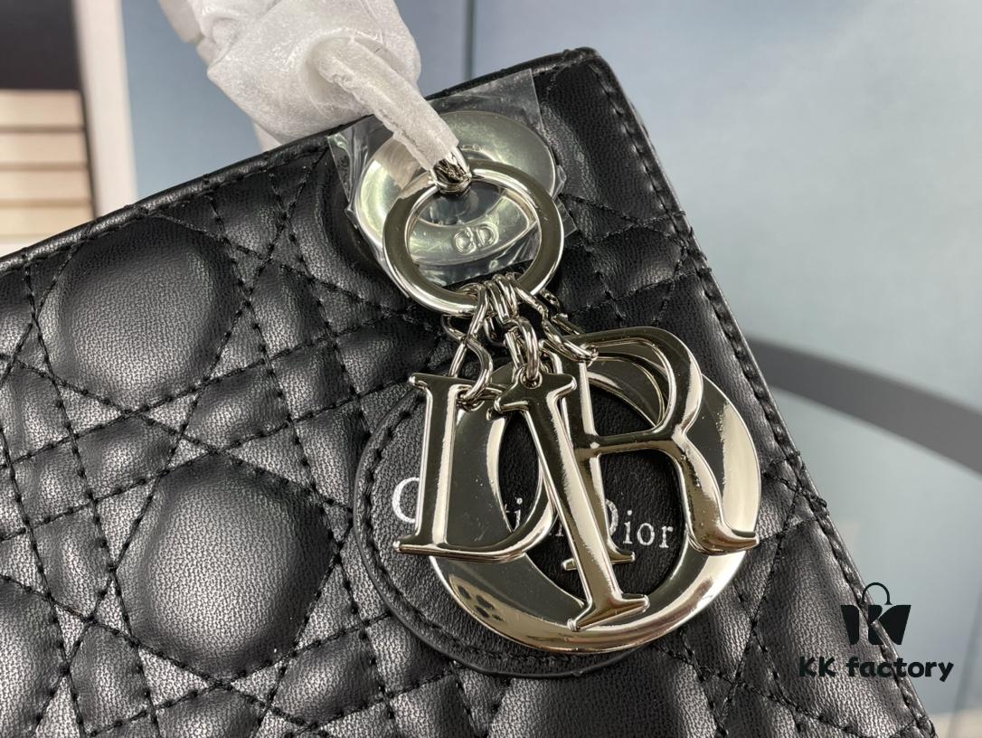 Lady Dior Small Three-Compartment Handbag with Silk Scarf