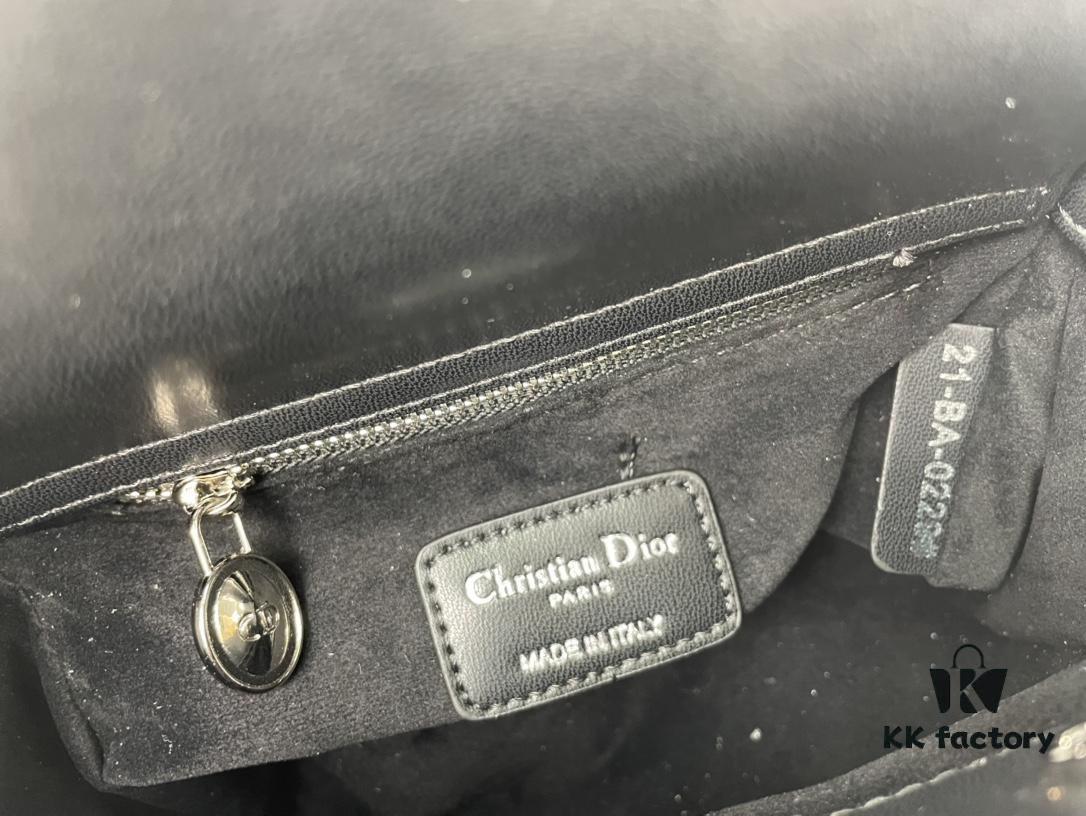 Lady Dior Small Three-Compartment Handbag with Silk Scarf