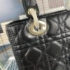 Large Lady Dior Handbag with Silk Scarf, Cannage Quilting, Five Compartment Design