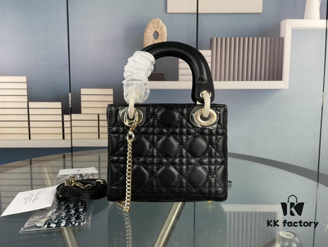 Lady Dior Small Three-Compartment Bag with Silk Scarf