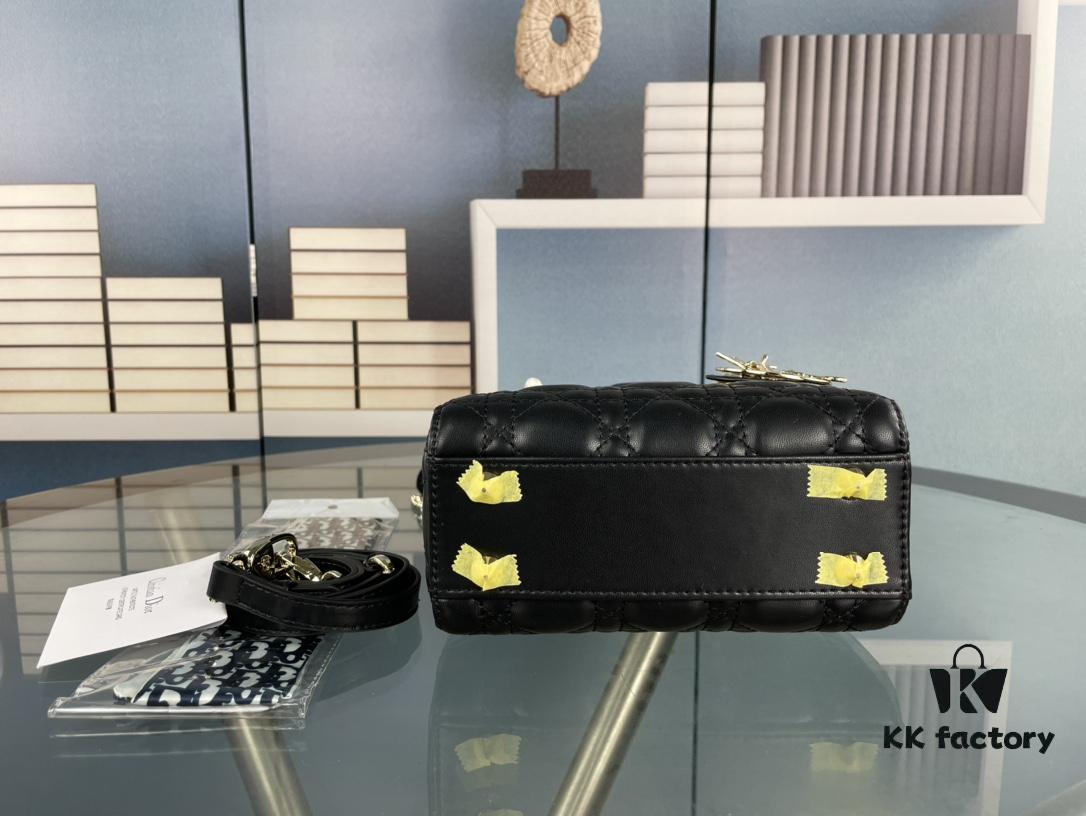 Lady Dior Small Three-Compartment Bag with Silk Scarf