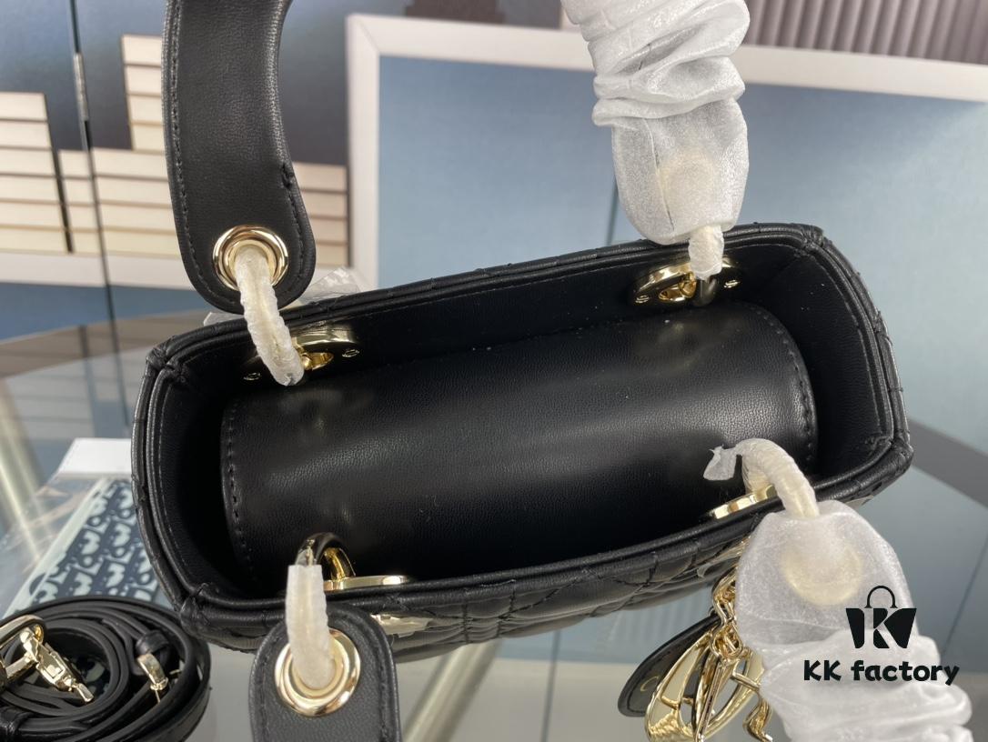 Lady Dior Small Three-Compartment Bag with Silk Scarf