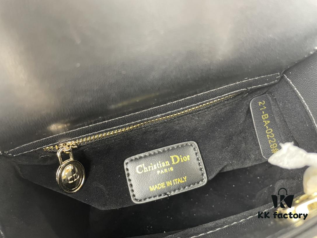 Lady Dior Small Three-Compartment Bag with Silk Scarf