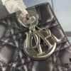 Medium Lady Dior Bag with Silk Scarf, Quilted Cannage Pattern, Top-Grade Imported Leather