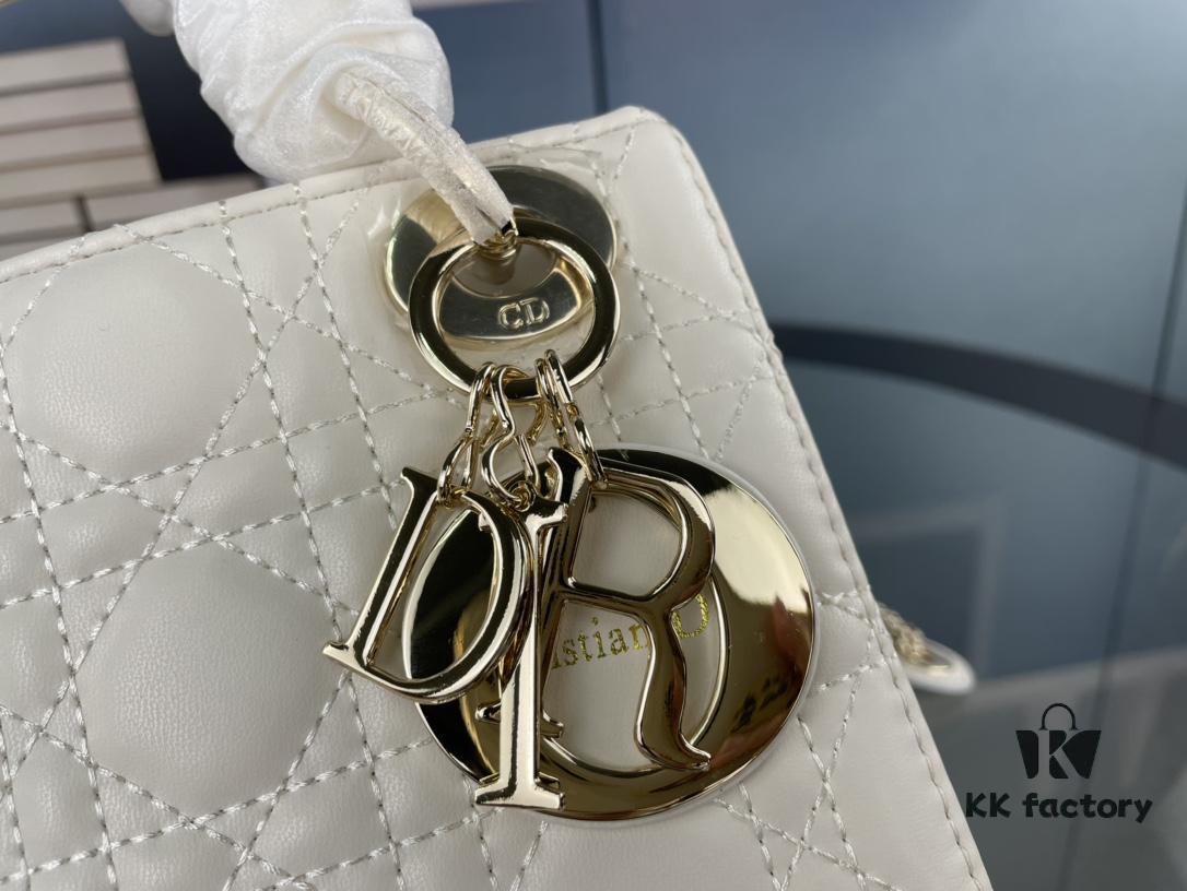 Lady Dior Small Three-Compartment Handbag with Silk Scarf