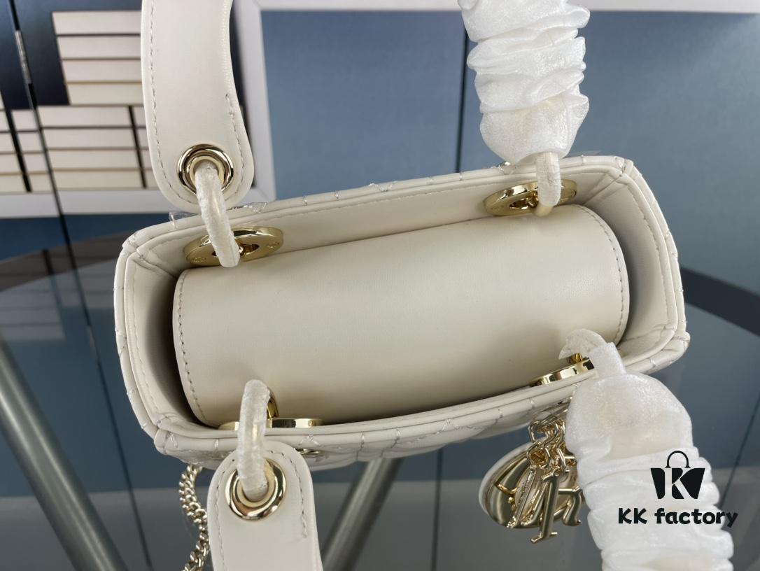 Lady Dior Small Three-Compartment Handbag with Silk Scarf