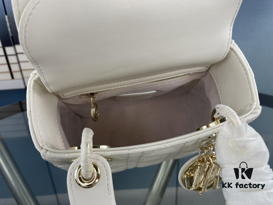 Lady Dior Small Three-Compartment Handbag with Silk Scarf