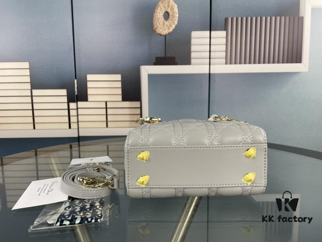 Lady Dior Small Three-Compartment Bag with Silk Scarf