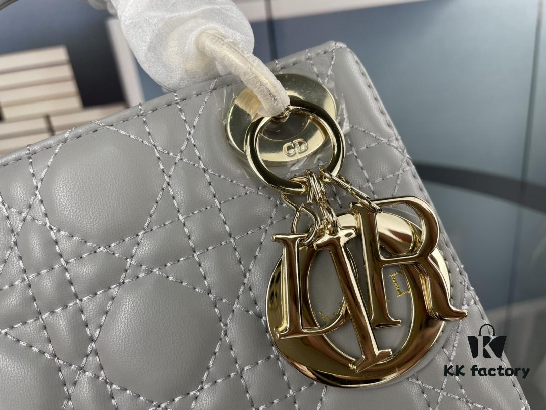 Lady Dior Small Three-Compartment Bag with Silk Scarf