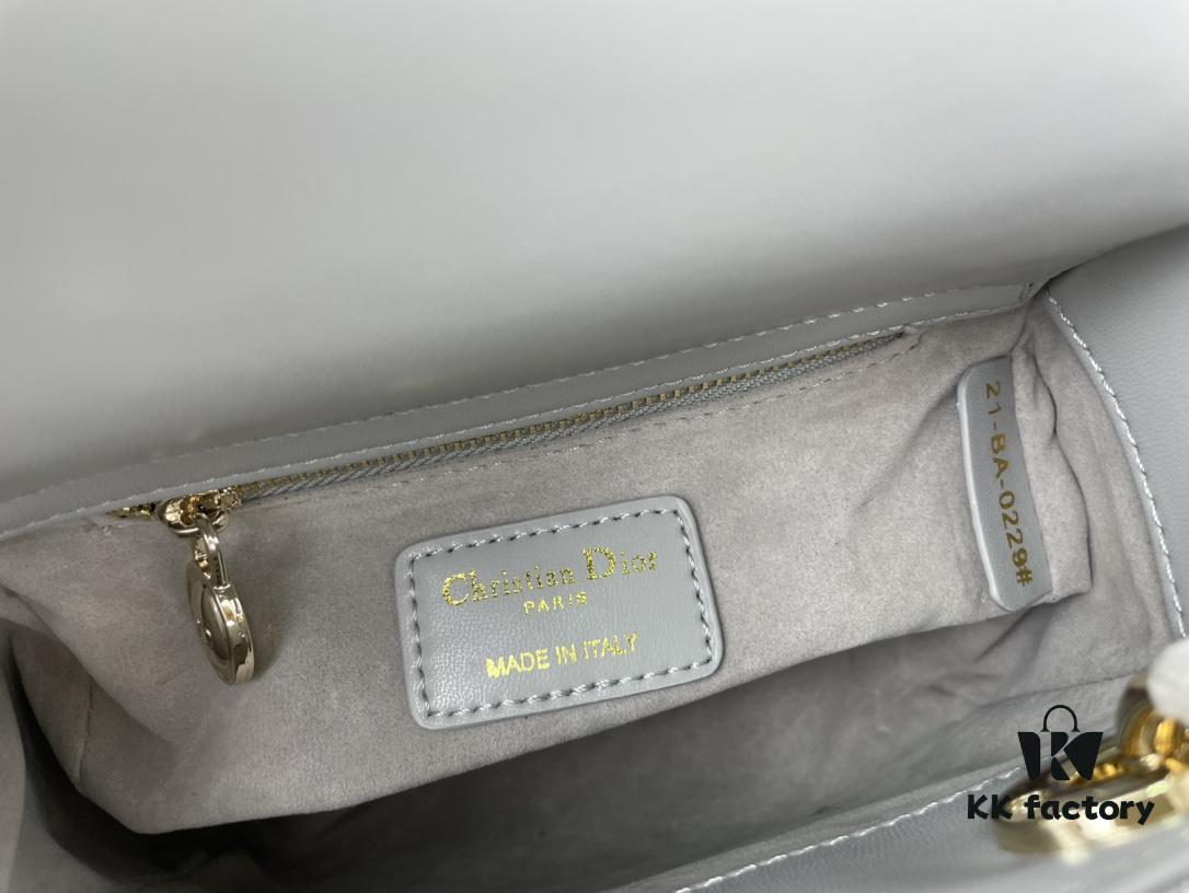 Lady Dior Small Three-Compartment Bag with Silk Scarf