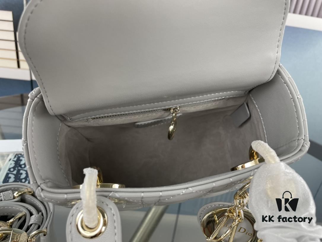 Lady Dior Small Three-Compartment Bag with Silk Scarf