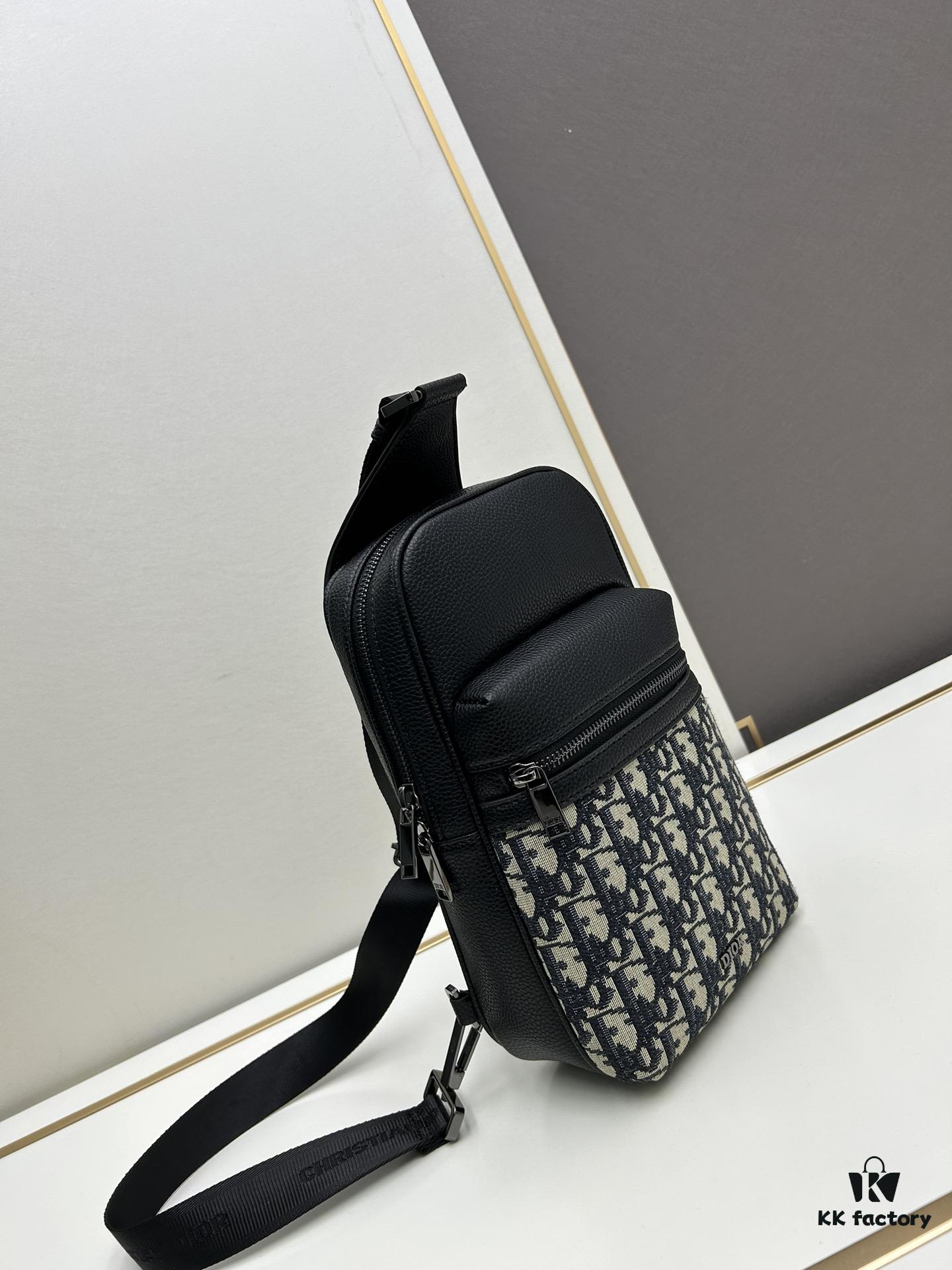 New Arrival with Box This Year's Latest Dior^_^ Oblique Print Crossbody Bag