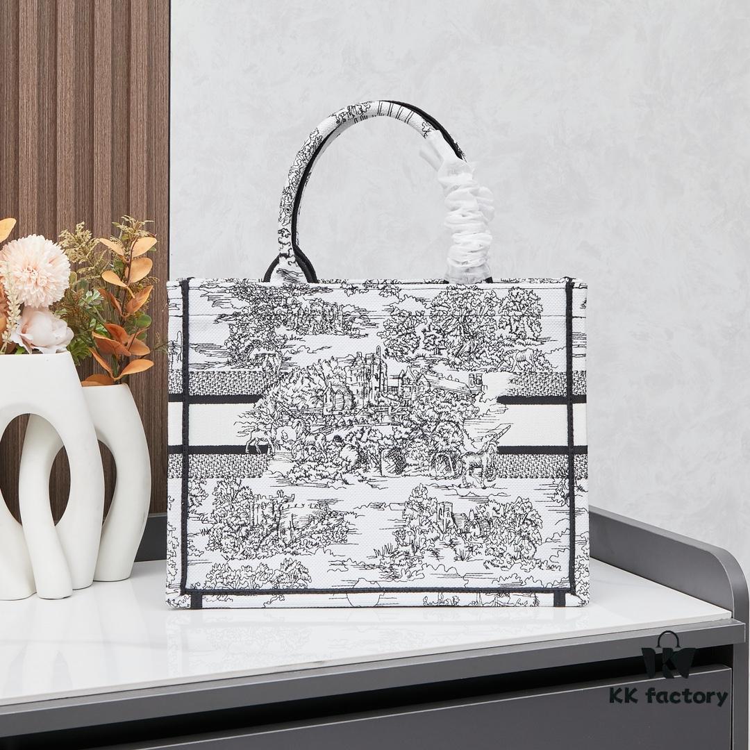 Original Order Embroidered Medium [Di0r Book Tote]