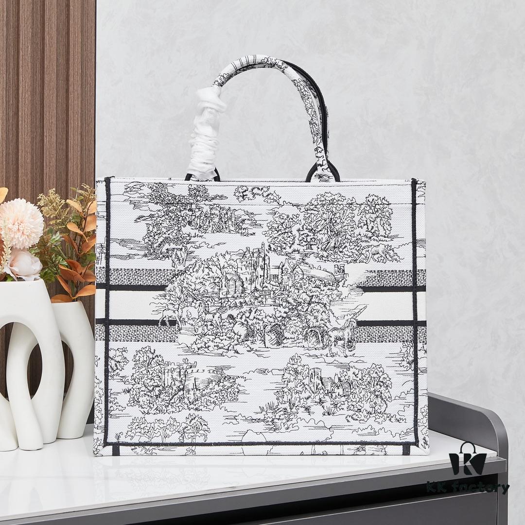 Embroidered Large [Di0r Book Tote]