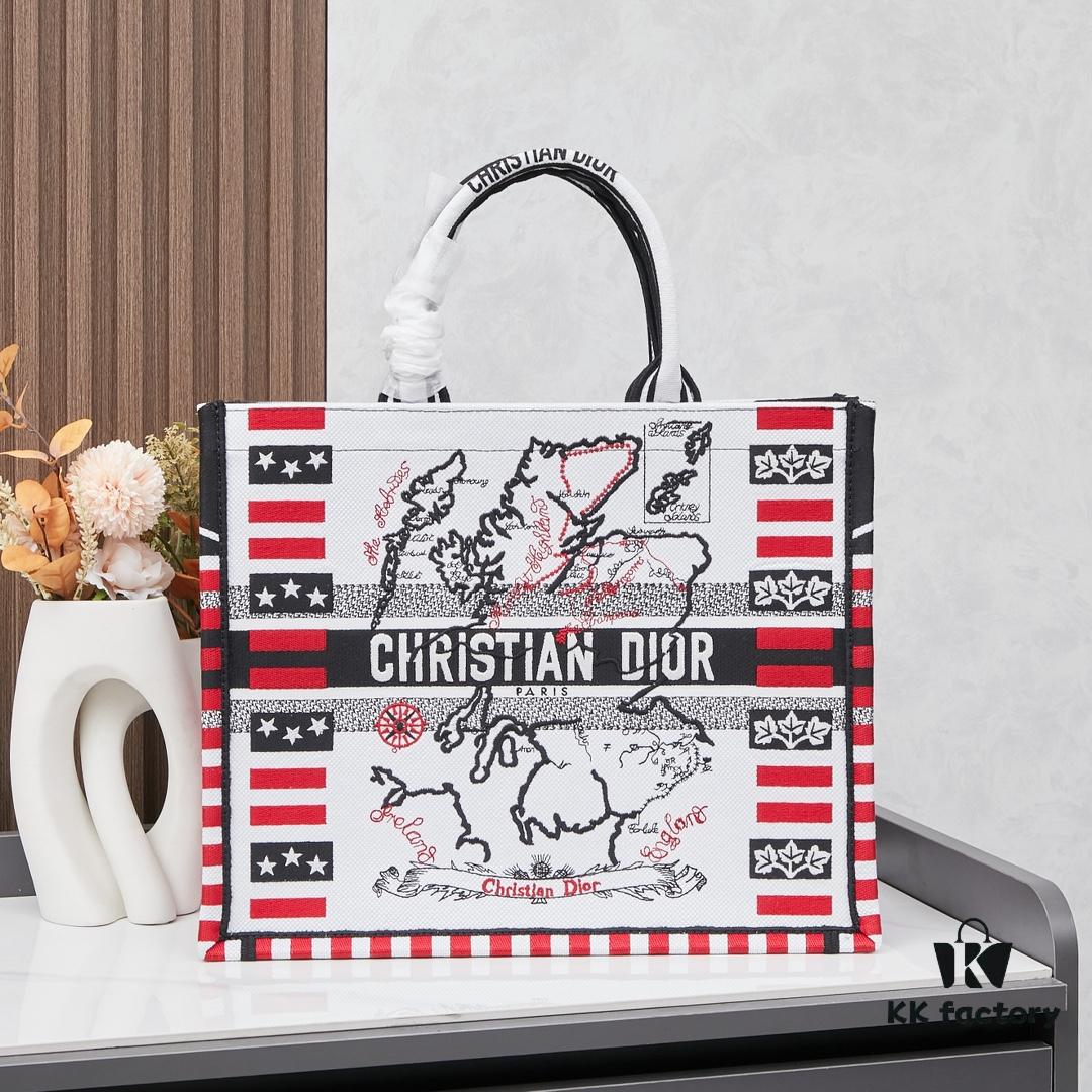 Embroidered Large [Di0r Book Tote]