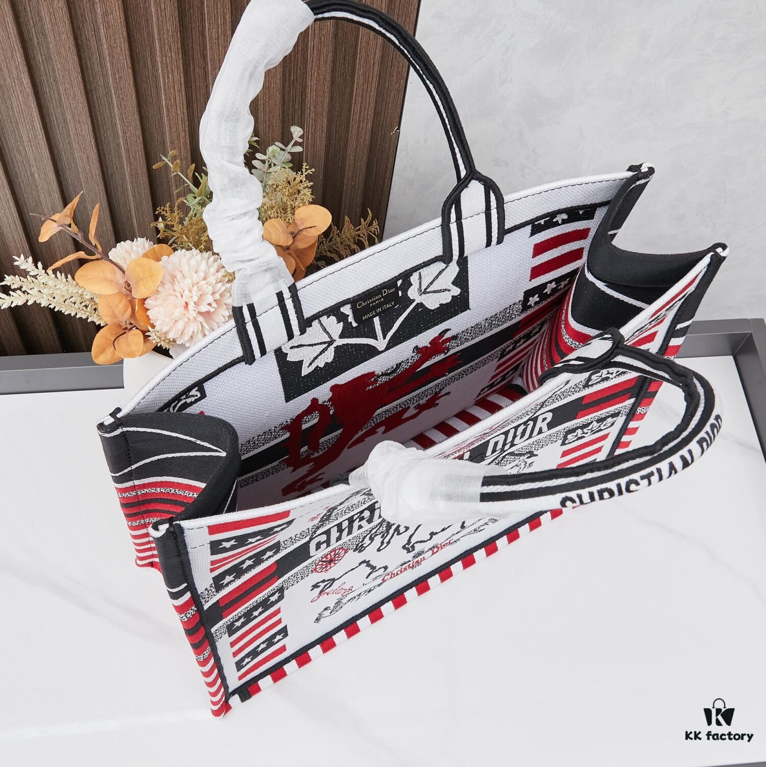 Embroidered Large [Di0r Book Tote]