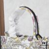 Book Tote Bag (Small Size, 26.5 cm) Embroidered with Reverse Toile de Jouy