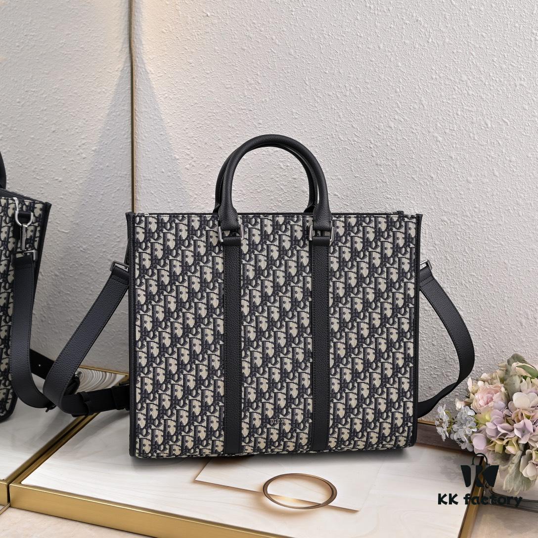 Luxury Original Oblique Fabric East-West Handbag