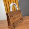 Large and Medium Size | Handcrafted Leather Carved Artistic Dior Spring Collection Tote Shoulder Bag