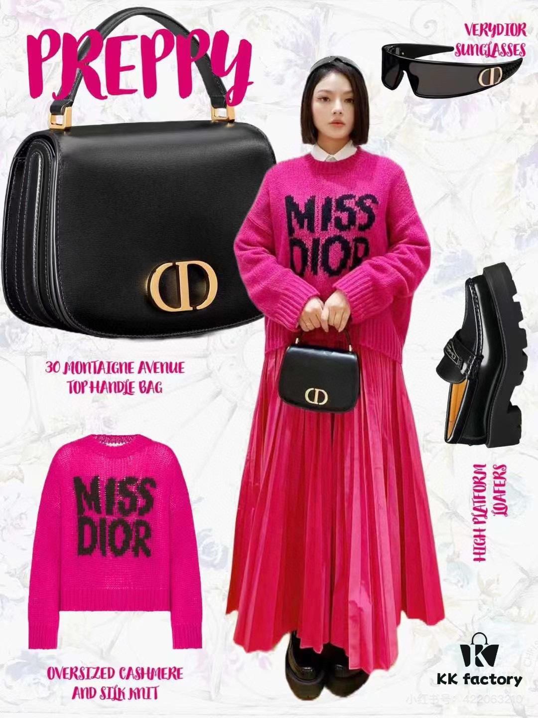 30 Montaigne Avenue Top Handle Bag (With Box) - Medium Size