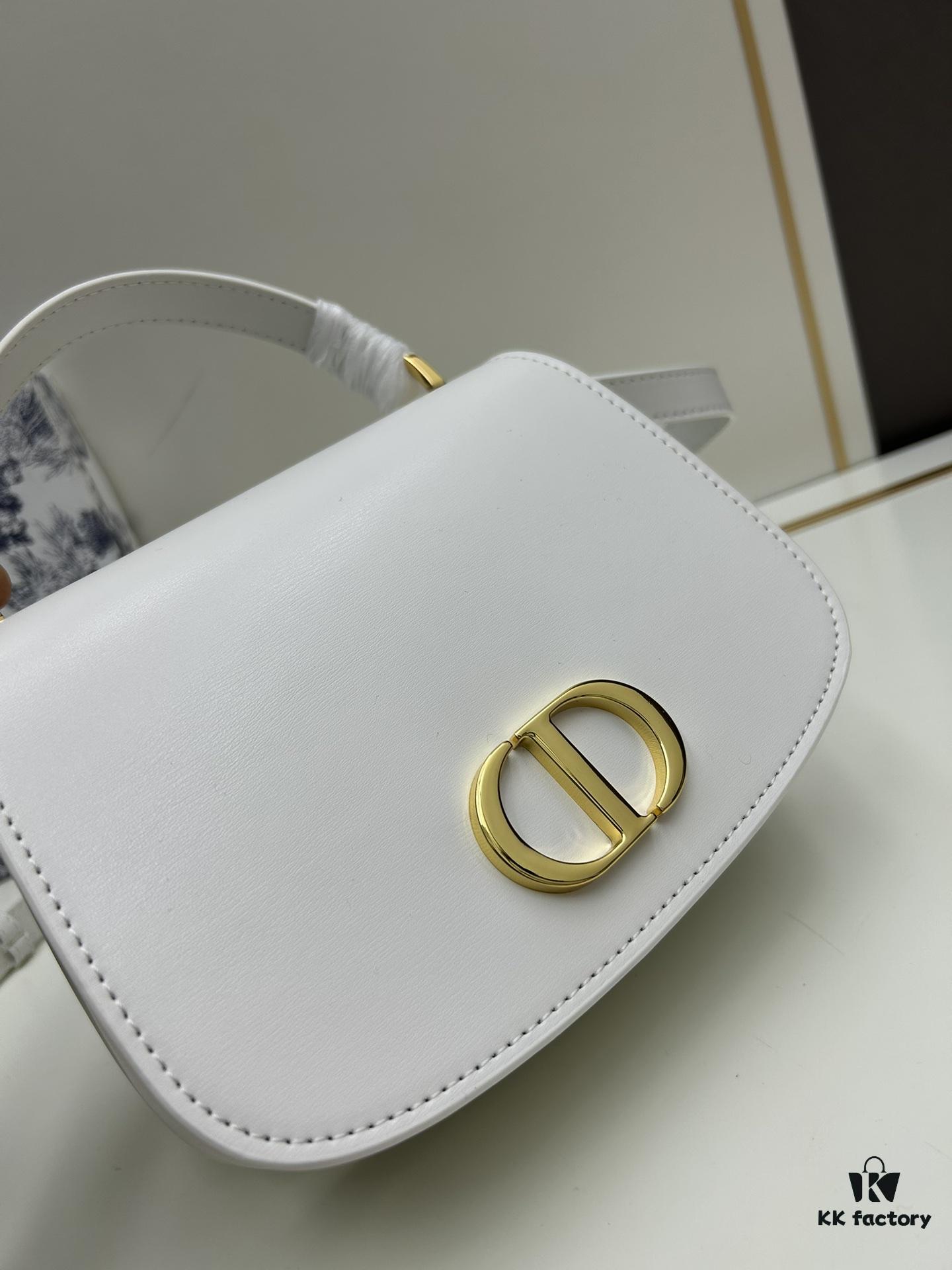 30 Montaigne Avenue Top Handle Bag (With Box) – Medium Size, Black Calfskin with CD Clasp