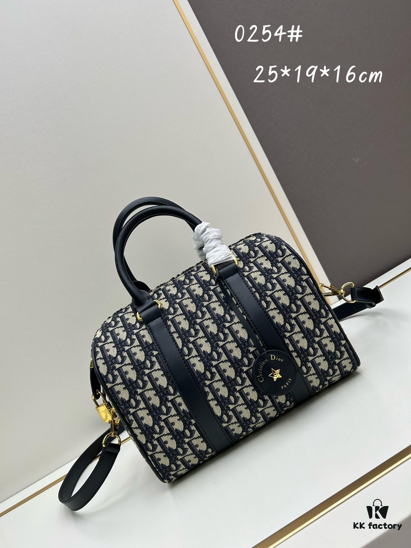 Dior Groove 25 Handbag in Blue Oblique Print Canvas