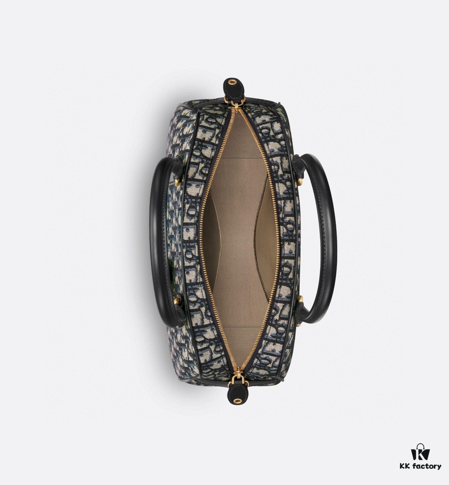 Large D-Vibe Bowling Bag in Blue Oblique Print