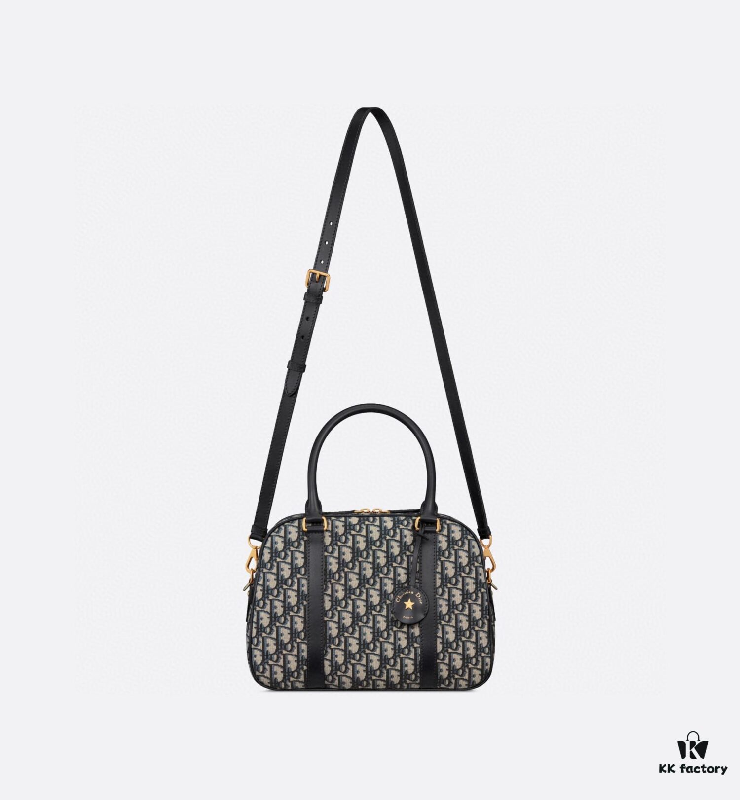 Large D-Vibe Bowling Bag in Blue Oblique Print