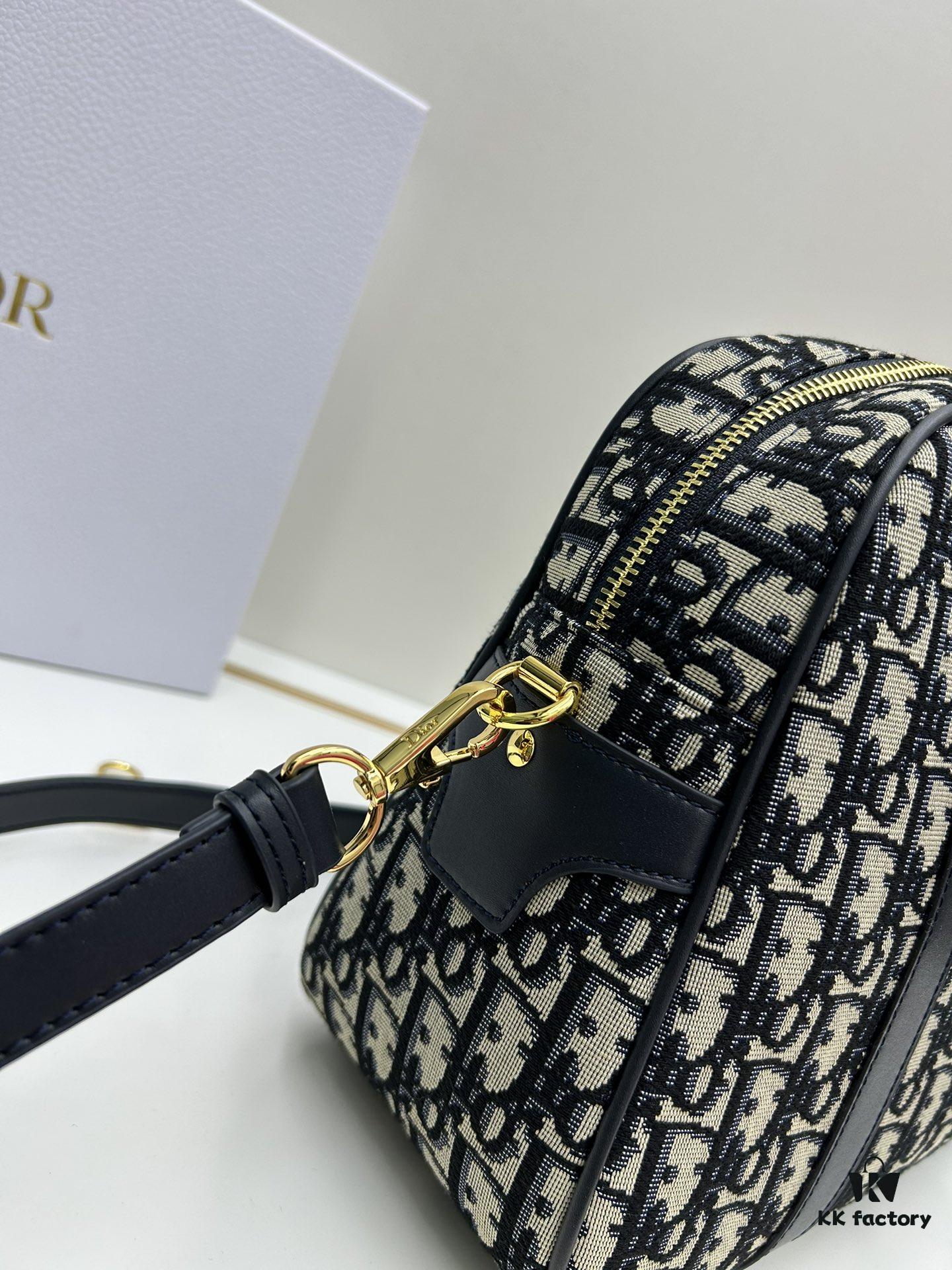 Large D-Vibe Bowling Bag in Blue Oblique Print