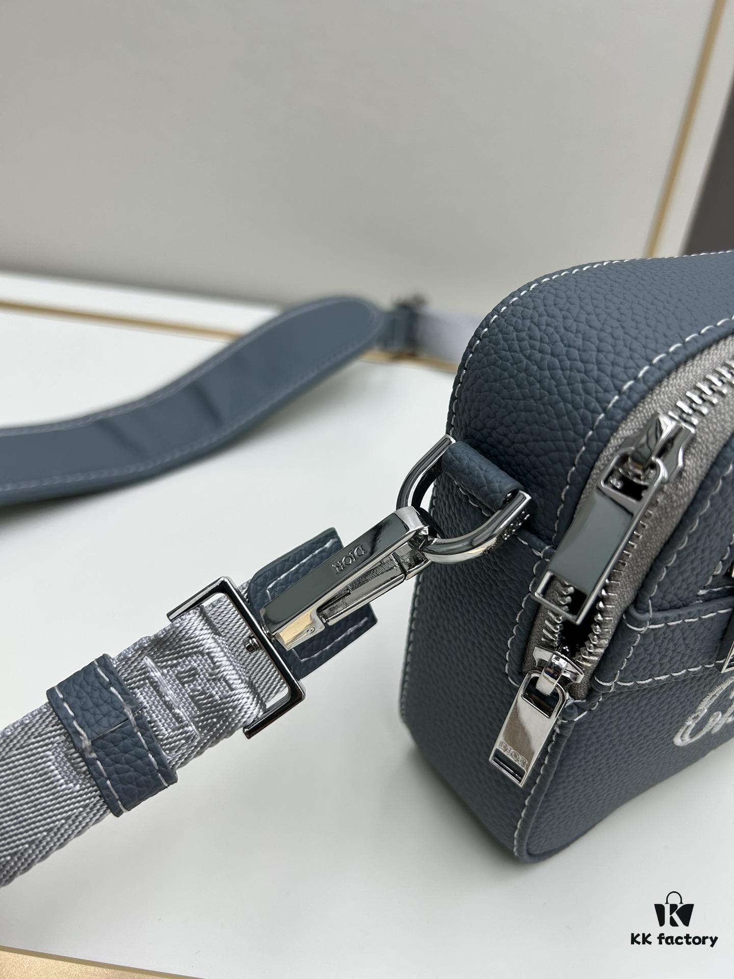 Dior Gray Grain Calfskin Camera Bag ||| Ready Stock