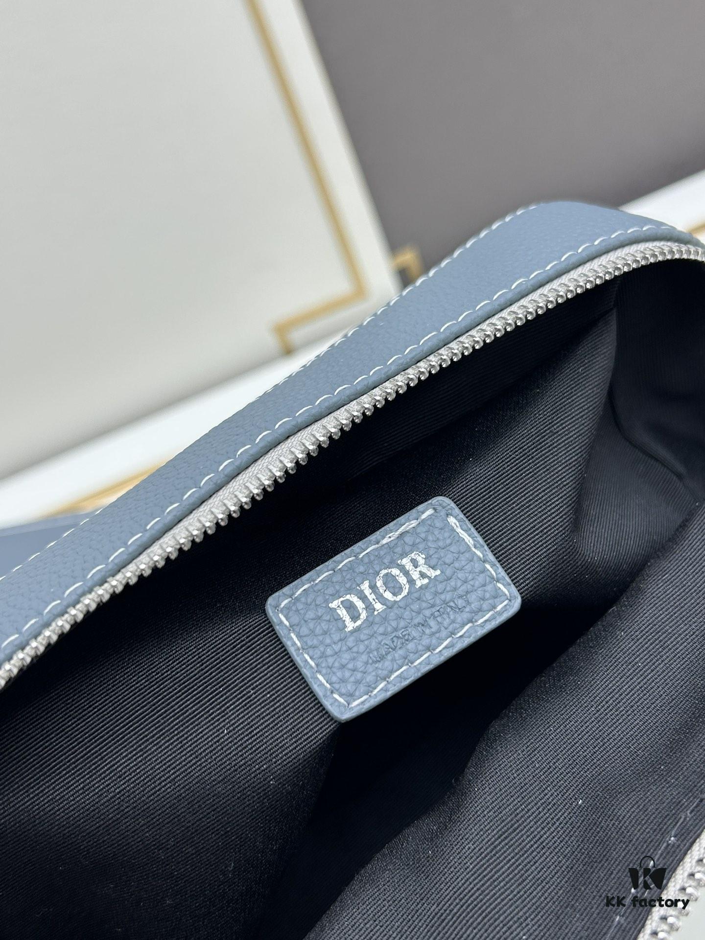 Dior Gray Grain Calfskin Camera Bag ||| Ready Stock
