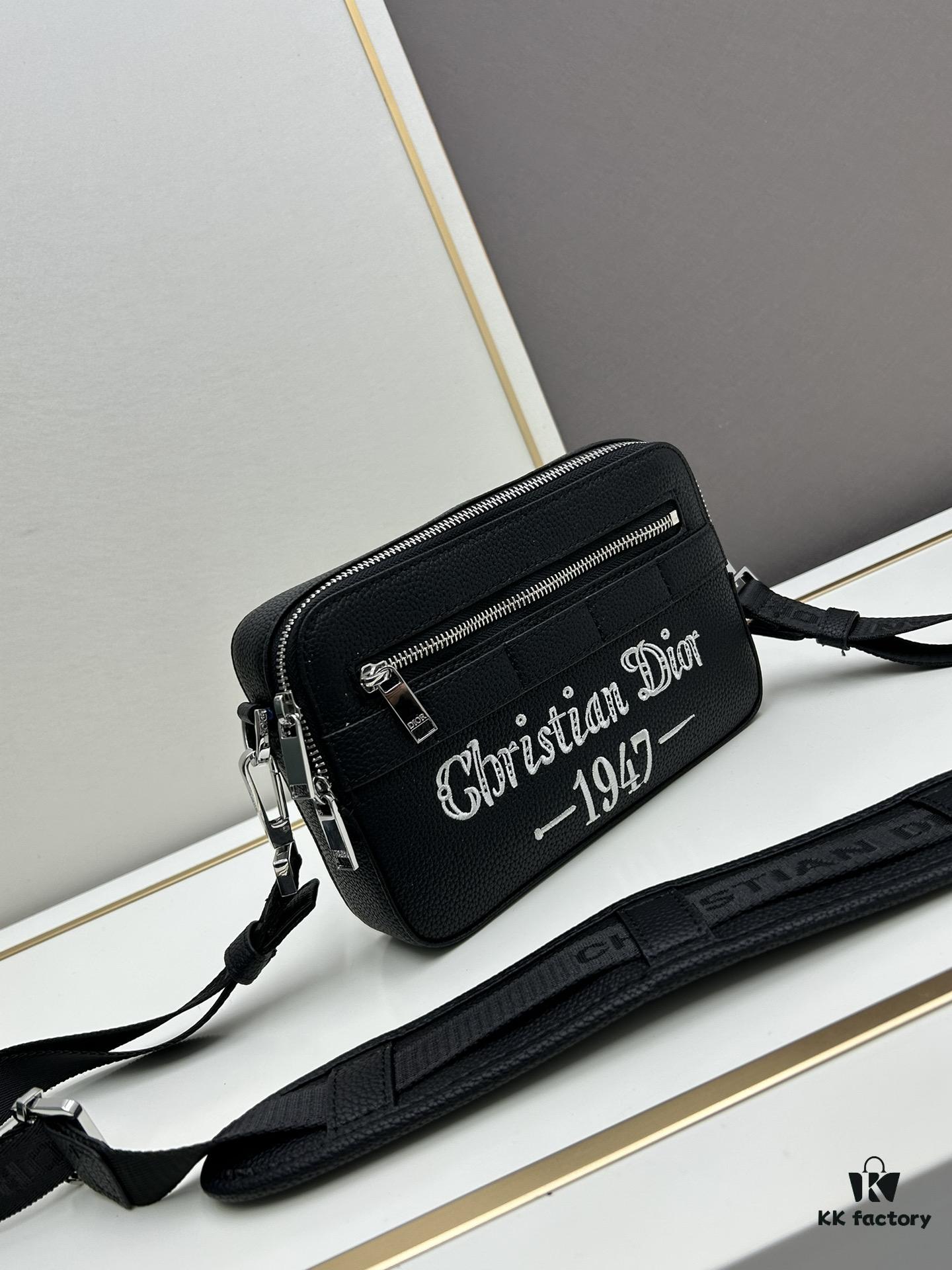Dior Gray Grain Calfskin Camera Bag ||| Ready Stock