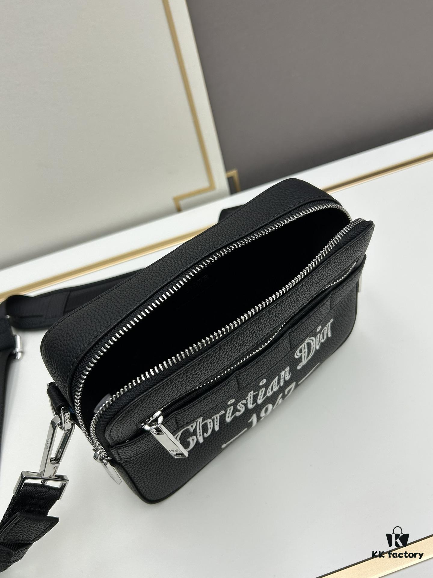 Dior Gray Grain Calfskin Camera Bag ||| Ready Stock