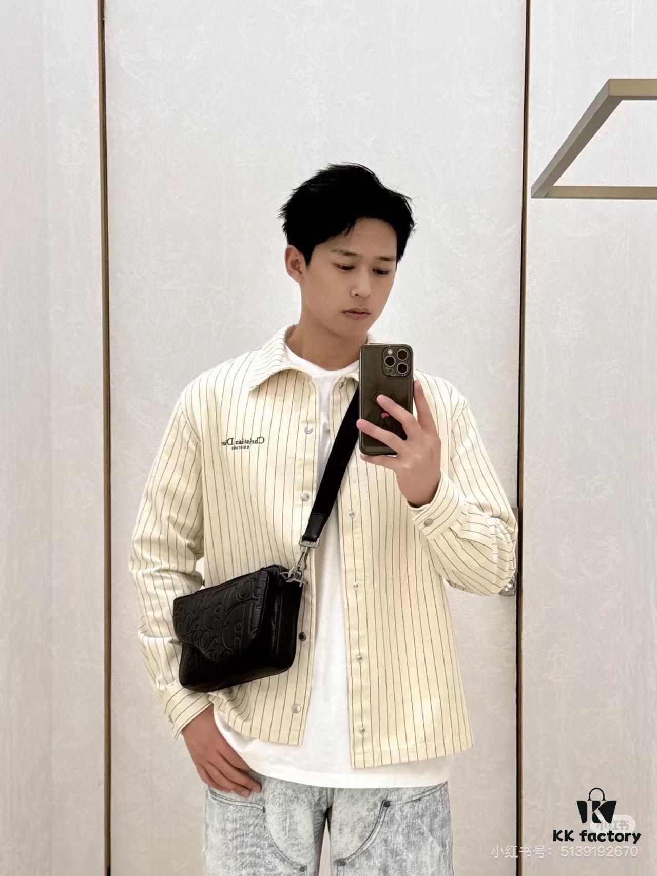 Saddle Three-Piece Bag Set in Black Oblique Embossed Fabric