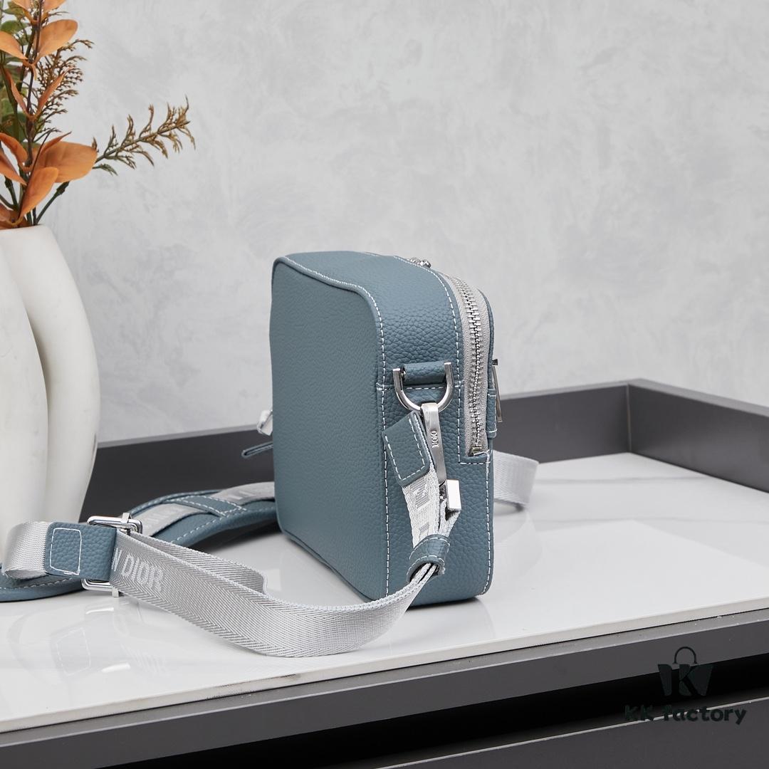 Dior Gray Camera-Grained Calfskin Messenger Bag | Safari Style | Ready Stock