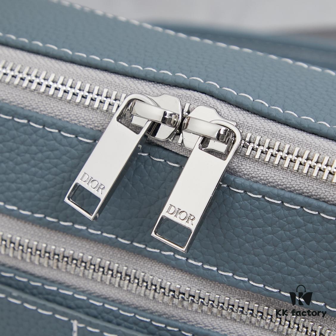 Dior Gray Camera-Grained Calfskin Messenger Bag | Safari Style | Ready Stock